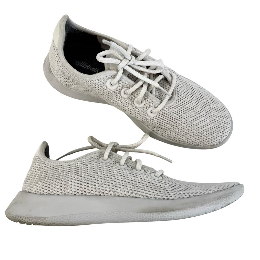 Allbirds Tree Runners Athletic Everyday Shoes Lace-Up Sneakers White Women's 10